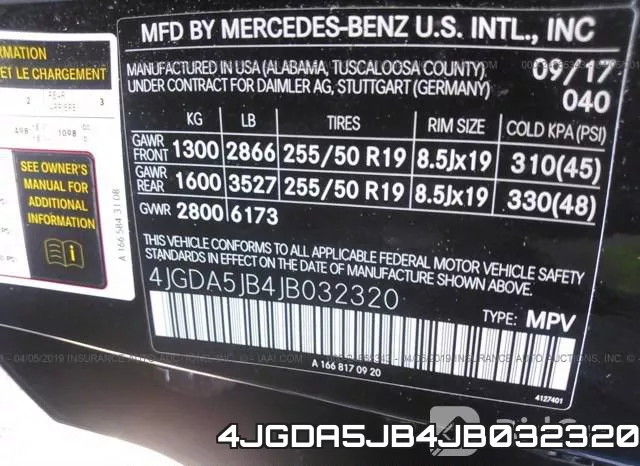 4JGDA5JB4JB032320
