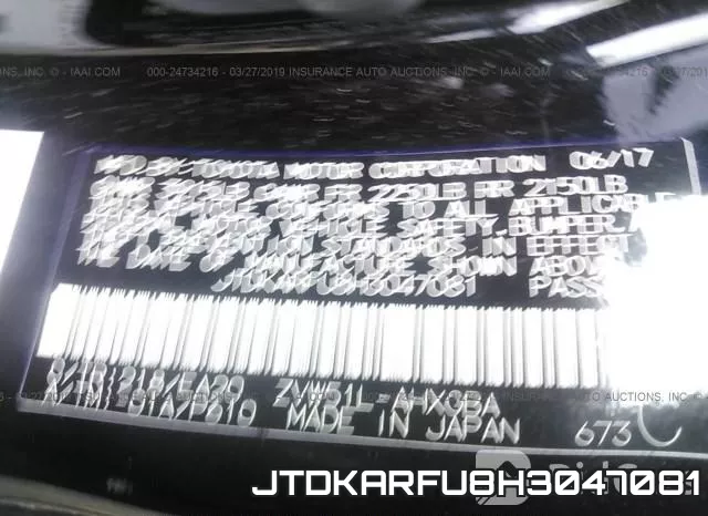JTDKARFU8H3047081