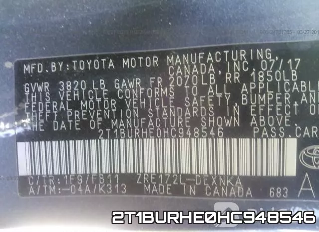 2T1BURHE0HC948546