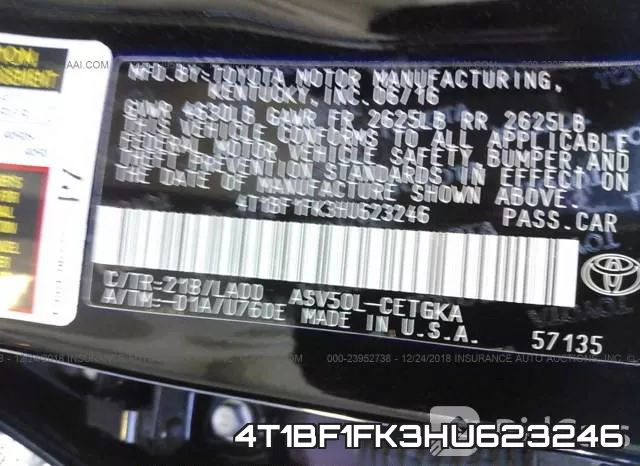 4T1BF1FK3HU623246
