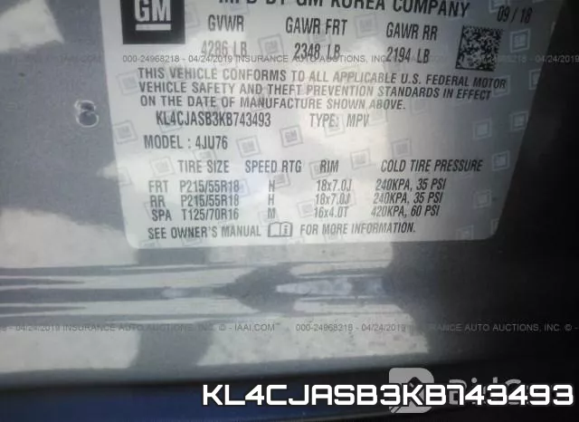 KL4CJASB3KB743493
