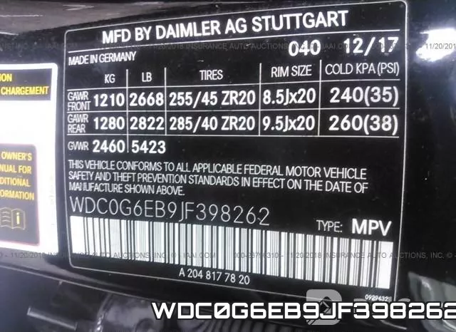 WDC0G6EB9JF398262
