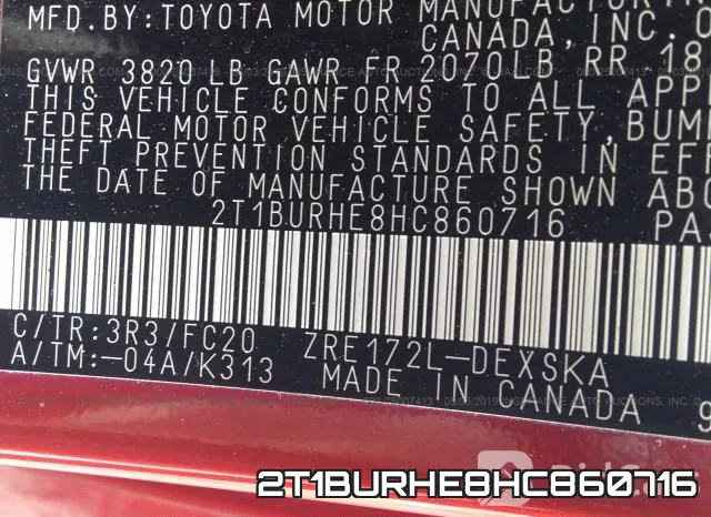 2T1BURHE8HC860716