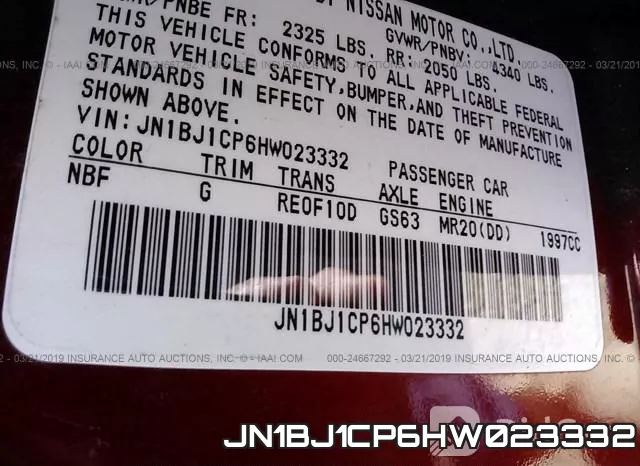 JN1BJ1CP6HW023332
