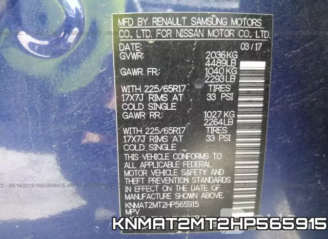 KNMAT2MT2HP565915