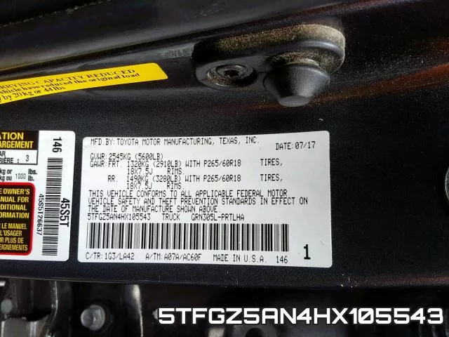 5TFGZ5AN4HX105543
