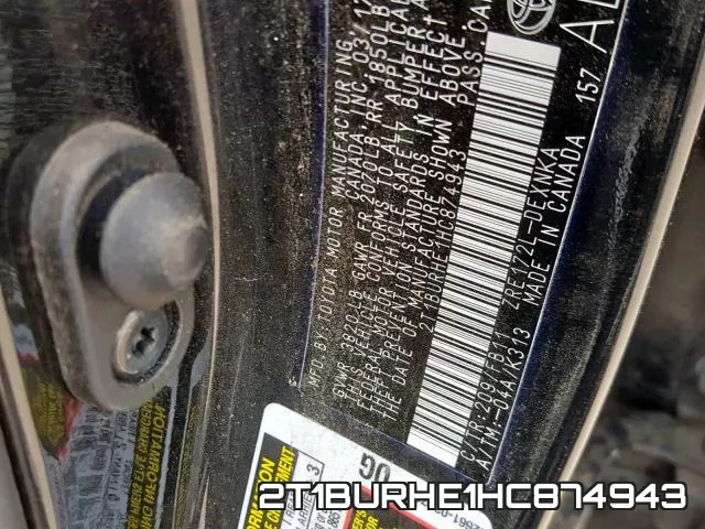 2T1BURHE1HC874943