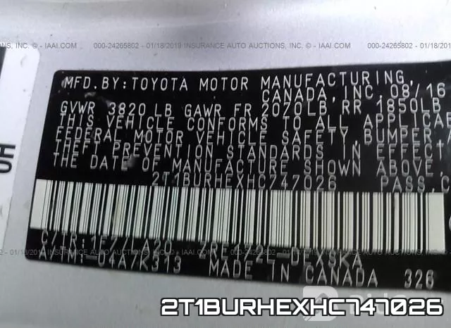 2T1BURHEXHC747026
