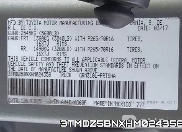 3TMDZ5BNXHM024358