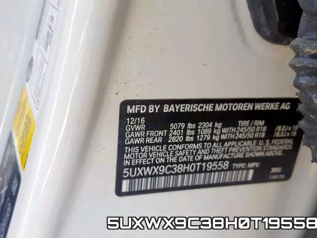 5UXWX9C38H0T19558