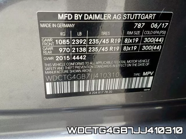 WDCTG4GB7JJ410310