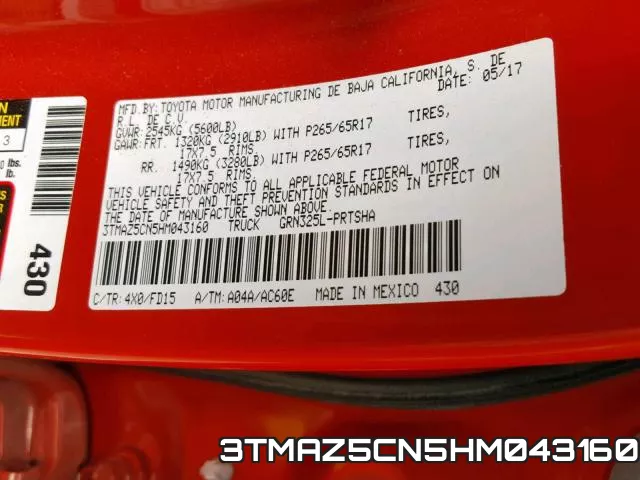 3TMAZ5CN5HM043160