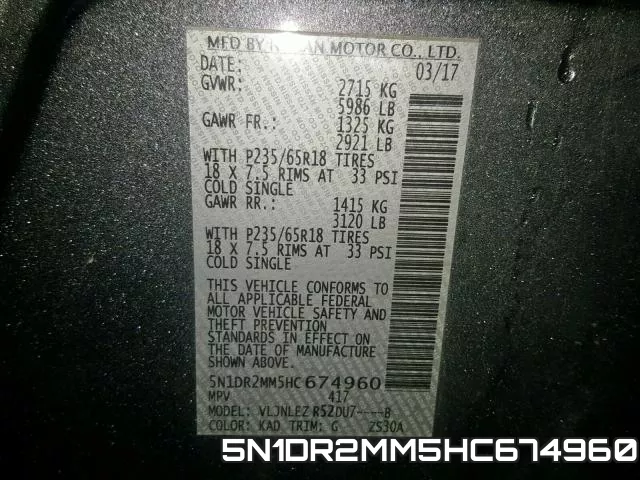 5N1DR2MM5HC674960