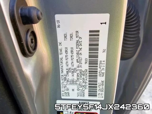 5TFEY5F14JX242360