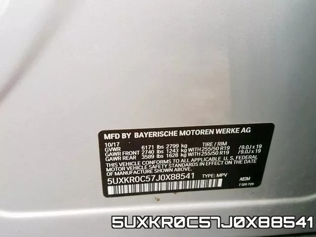 5UXKR0C57J0X88541