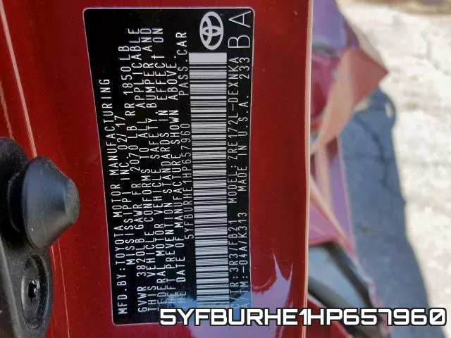 5YFBURHE1HP657960