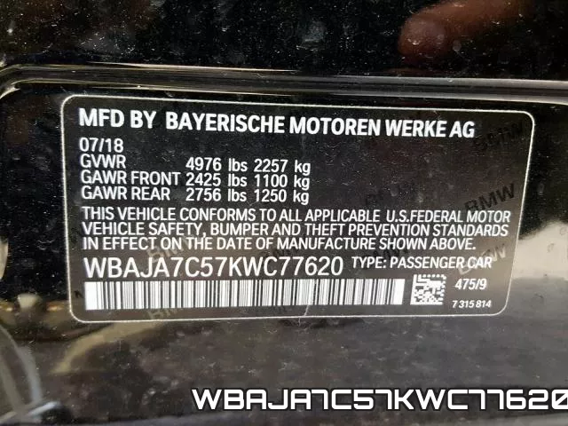 WBAJA7C57KWC77620