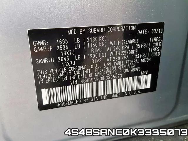 4S4BSANC0K3335073