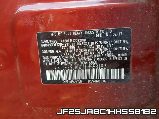JF2SJABC1HH558182