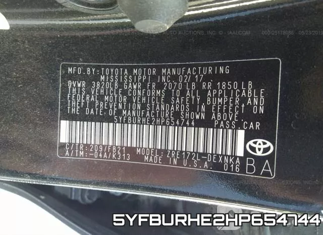 5YFBURHE2HP654744