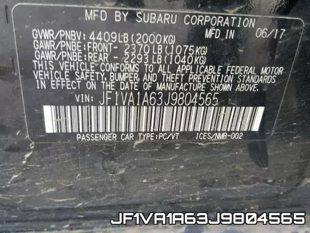 JF1VA1A63J9804565
