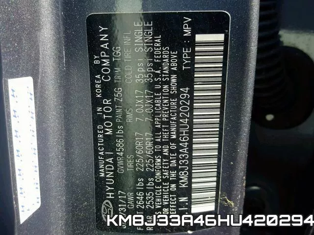 KM8J33A46HU420294