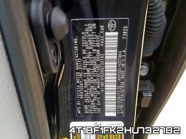 4T1BF1FK2HU732782