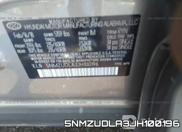 5NMZUDLA3JH100196