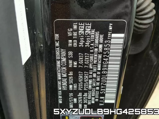 5XYZUDLB9HG425853
