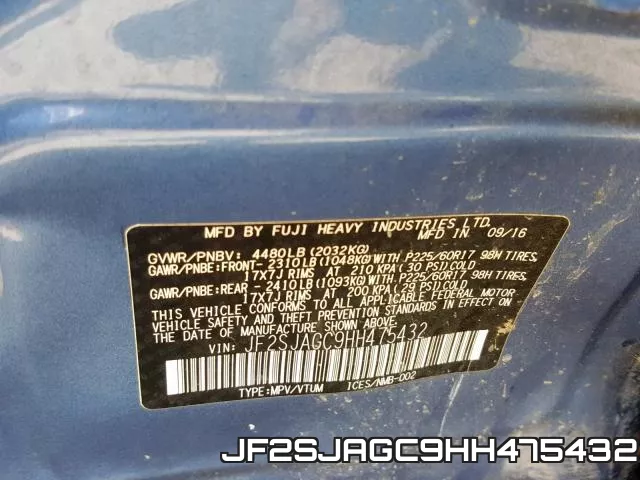 JF2SJAGC9HH475432