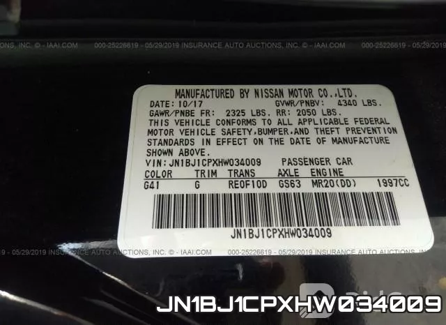 JN1BJ1CPXHW034009