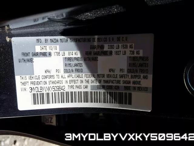 3MYDLBYVXKY509642