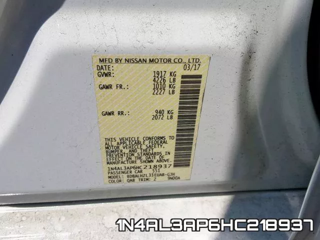 1N4AL3AP6HC218937