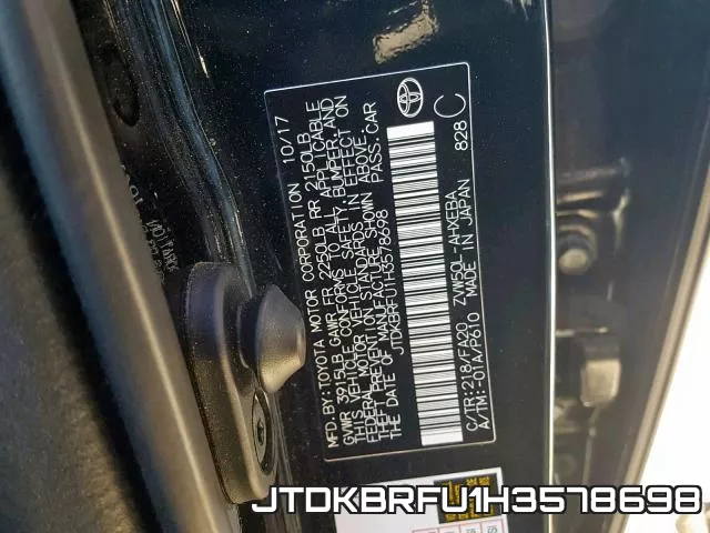 JTDKBRFU1H3578698