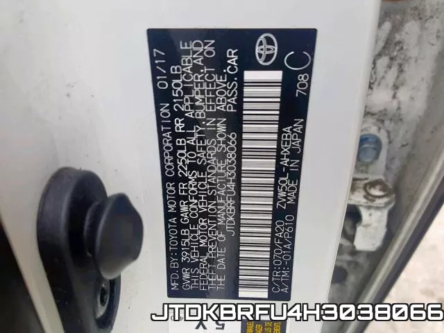 JTDKBRFU4H3038066
