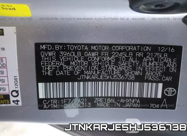 JTNKARJE5HJ536738