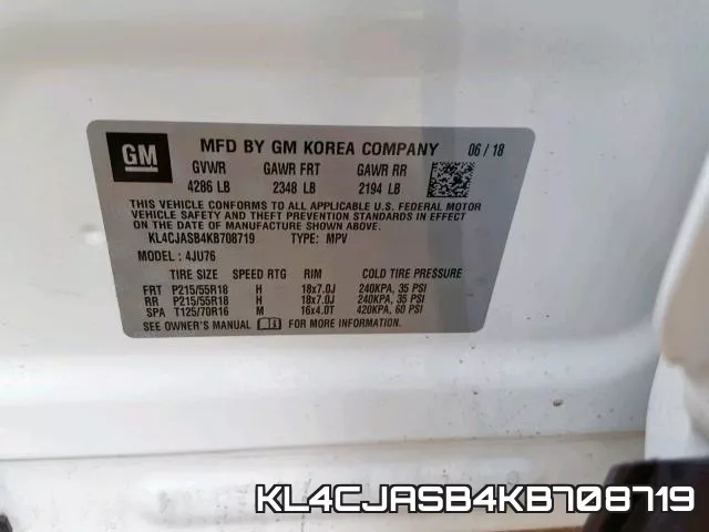 KL4CJASB4KB708719