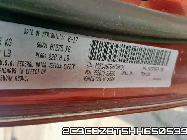2C3CDZBT5HH650533