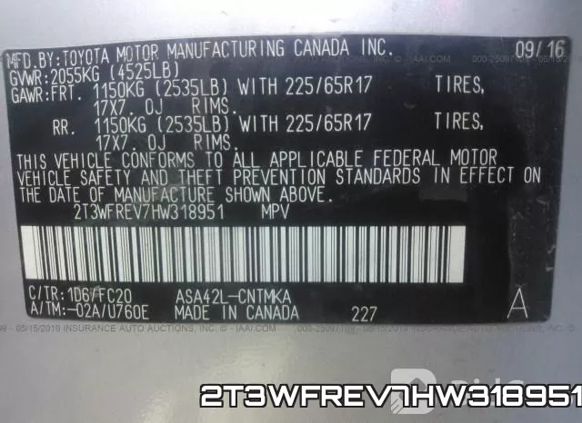 2T3WFREV7HW318951