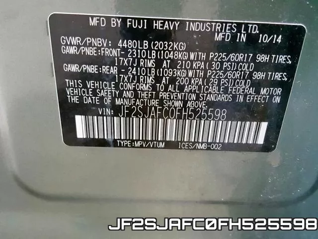 JF2SJAFC0FH525598