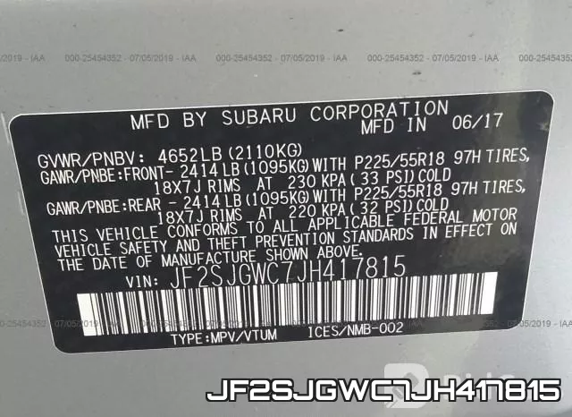 JF2SJGWC7JH417815
