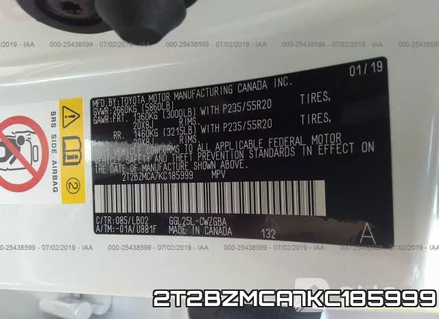 2T2BZMCA7KC185999
