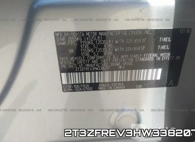 2T3ZFREV3HW338207