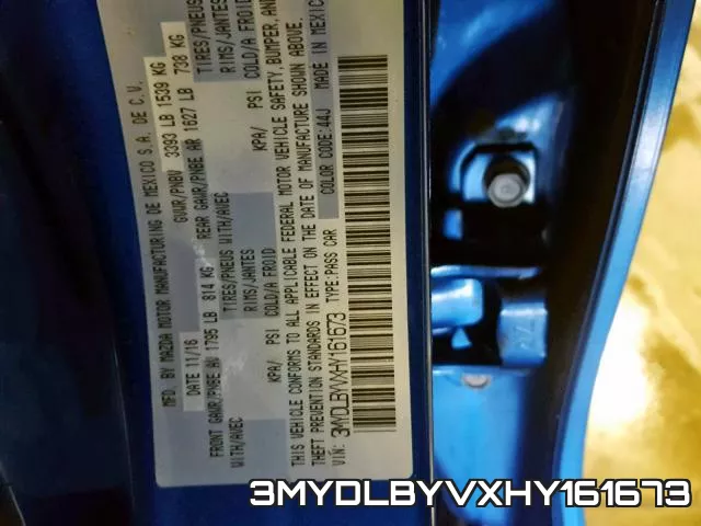 3MYDLBYVXHY161673