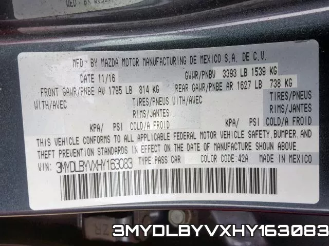 3MYDLBYVXHY163083