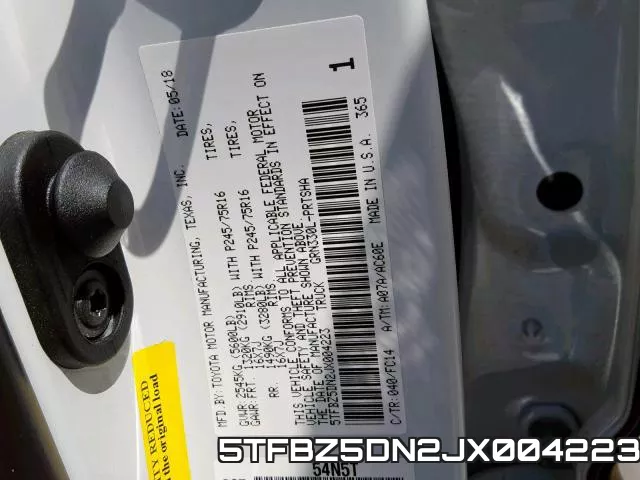 5TFBZ5DN2JX004223