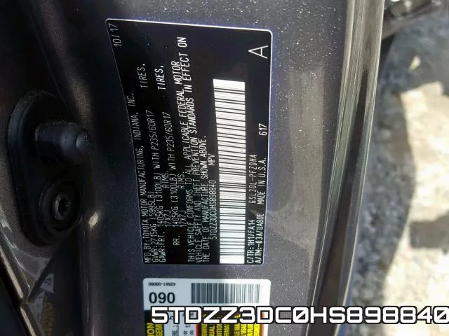 5TDZZ3DC0HS898840