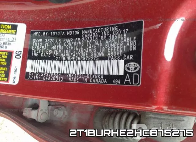 2T1BURHE2HC875275