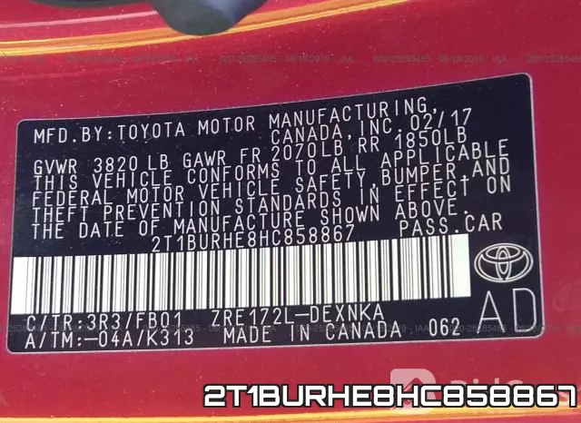 2T1BURHE8HC858867