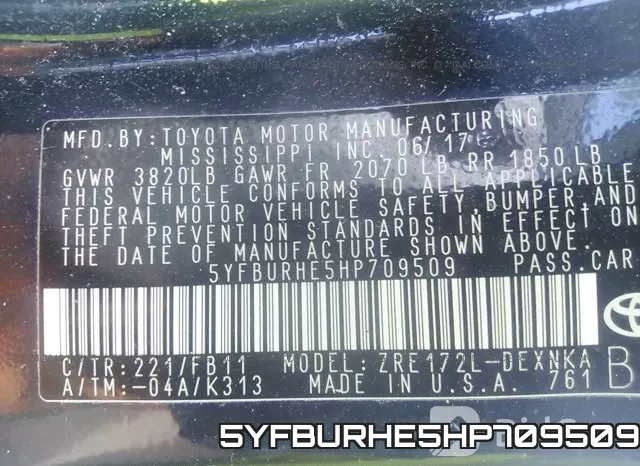 5YFBURHE5HP709509